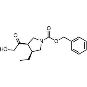 rel-Phenylmethyl (3R,4S)-3-ethyl-4-(2-hydroxyacetyl)-1-pyrrolidinecarboxylate|CS-1003301