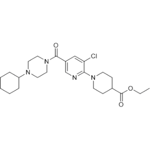 4-Piperidinecarboxylic acid, 1-[3-chloro-5-[(4-cyclohexyl-1-piperazinyl)carbonyl]-2-pyridinyl]-, ethyl ester|CS-1003491