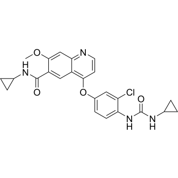 4-[3-Chloro-4-[[(cyclopropylamino)carbonyl]amino]phenoxy]-N-cyclopropyl-7-methoxy-6-quinolinecarboxamide|CS-1003867