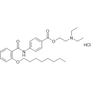 Benzoic acid, 4-[[2-(octyloxy)benzoyl]amino]-, 2-(diethylamino)ethyl ester, hydrochloride 1:1|CS-1004071