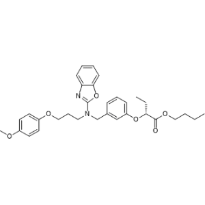 Butyl (2R)-2-[3-[[2-benzoxazolyl[3-(4-methoxyphenoxy)propyl]amino]methyl]phenoxy]butanoate|CS-1005245