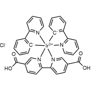 Iridate(1-), [[2,2′-bipyridine]-5,5′-dicarboxylato(2-)-κN1,κN1′]bis[2-(2-pyridinyl-κN)phenyl-κC]-, hydrogen chloride 1:2:1|CS-1005872