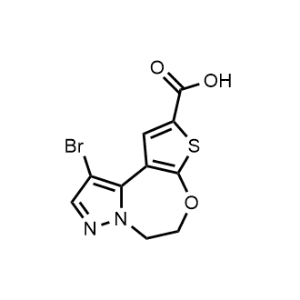 10-bromo-5,6-dihydropyrazolo[1,5-d]thieno[3,2-f][1,4]oxazepine-2-carboxylic acid|CS-1006162