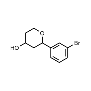 2-(3-bromophenyl)tetrahydro-2H-pyran-4-ol|CS-1006200