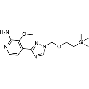 3-methoxy-4-(1-((2-(trimethylsilyl)ethoxy)methyl)-1H-1,2,4-triazol-3-yl)pyridin-2-amine|CS-1006389