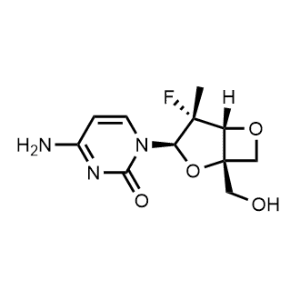 4-amino-1-((1S,3R,4R,5R)-4-fluoro-1-(hydroxymethyl)-4-methyl-2,6-dioxabicyclo[3.2.0]heptan-3-yl)pyrimidin-2(1H)-one|CS-1006429