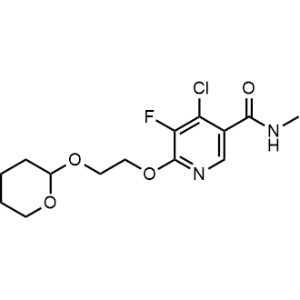 4-chloro-5-fluoro-N-methyl-6-(2-((tetrahydro-2H-pyran-2-yl)oxy)ethoxy)nicotinamide|CS-1006451