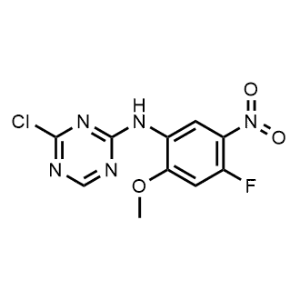 4-chloro-N-(4-fluoro-2-methoxy-5-nitrophenyl)-1,3,5-triazin-2-amine|CS-1006456