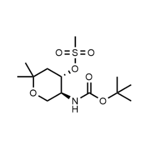 (4S,5S)-5-((tert-Butoxycarbonyl)amino)-2,2-dimethyltetrahydro-2H-pyran-4-yl methanesulfonate|CS-1006615
