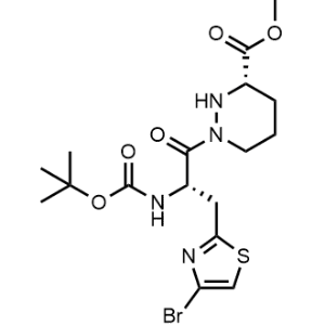 Methyl (S)-1-((S)-3-(4-bromothiazol-2-yl)-2-((tert-butoxycarbonyl)amino)propanoyl)hexahydropyridazine-3-carboxylate|CS-1006814