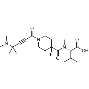 N-(1-(4-(dimethylamino)-4-methylpent-2-ynoyl)-4-fluoropiperidine-4-carbonyl)-N-methyl-L-valine|CS-1006892