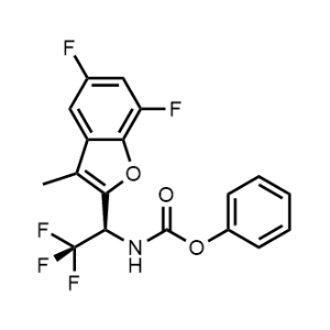 phenyl (R)-(1-(5,7-difluoro-3-methylbenzofuran-2-yl)-2,2,2-trifluoroethyl)carbamate|CS-1006919