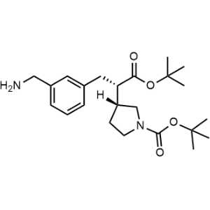 tert-butyl (R)-3-((S)-3-(3-(aminomethyl)phenyl)-1-(tert-butoxy)-1-oxopropan-2-yl)pyrrolidine-1-carboxylate|CS-1006964