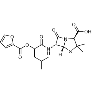 (2S,5R,6R)-6-((R)-2-((Furan-2-carbonyl)oxy)-4-methylpentanamido)-3,3-dimethyl-7-oxo-4-thia-1-azabicyclo[3.2.0]heptane-2-carboxylic acid|CS-1007091