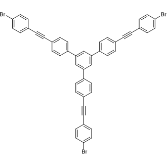4,4''-Bis((4-bromophenyl)ethynyl)-5'-(4-((4-bromophenyl)ethynyl)phenyl)-1,1':3',1''-terphenyl|CS-1007317