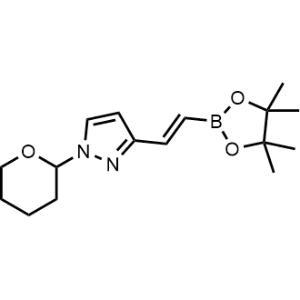 (E)-1-(Tetrahydro-2H-pyran-2-yl)-3-(2-(4,4,5,5-tetramethyl-1,3,2-dioxaborolan-2-yl)vinyl)-1H-pyrazole|CS-1012155