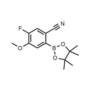 5-Fluoro-4-methoxy-2-(4,4,5,5-tetramethyl-1,3,2-dioxaborolan-2-yl)benzonitrile|CS-1012625