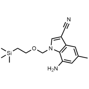 7-Amino-5-methyl-1-((2-(trimethylsilyl)ethoxy)methyl)-1H-indole-3-carbonitrile|CS-1013600