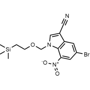 5-Bromo-7-nitro-1-((2-(trimethylsilyl)ethoxy)methyl)-1H-indole-3-carbonitrile|CS-1013603