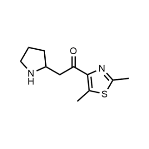 1-(2,5-Dimethylthiazol-4-yl)-2-(pyrrolidin-2-yl)ethan-1-one|CS-1014694