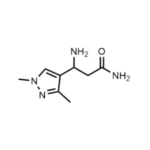 3-Amino-3-(1,3-dimethyl-1H-pyrazol-4-yl)propanamide|CS-1015904