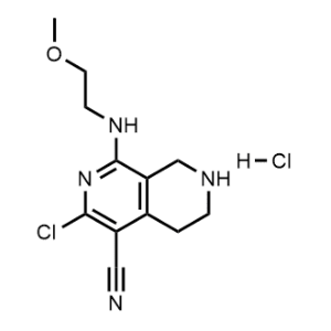 3-Chloro-1-((2-methoxyethyl)amino)-5,6,7,8-tetrahydro-2,7-naphthyridine-4-carbonitrile hydrochloride|CS-1016163