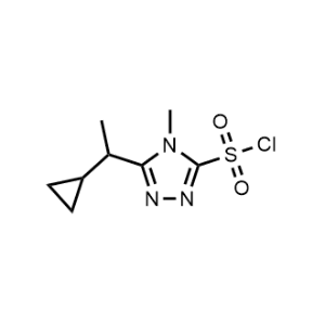 5-(1-Cyclopropylethyl)-4-methyl-4H-1,2,4-triazole-3-sulfonyl chloride|CS-1018568