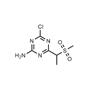 4-Chloro-6-(1-(methylsulfonyl)ethyl)-1,3,5-triazin-2-amine|CS-1019263