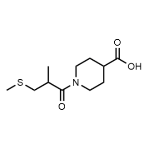 1-(2-Methyl-3-(methylthio)propanoyl)piperidine-4-carboxylic acid|CS-1019329