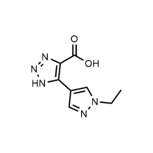 5-(1-Ethyl-1H-pyrazol-4-yl)-1H-1,2,3-triazole-4-carboxylic acid|CS-1020438