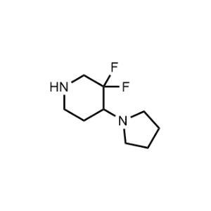 3,3-Difluoro-4-(pyrrolidin-1-yl)piperidine|CS-1023449