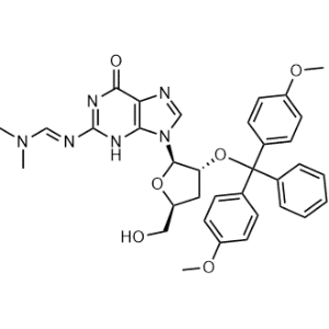 N'-(9-((2R,3R,5S)-3-(Bis(4-methoxyphenyl)(phenyl)methoxy)-5-(hydroxymethyl)tetrahydrofuran-2-yl)-6-oxo-6,9-dihydro-3H-purin-2-yl)-N,N-dimethylformimidamide|CS-1026753