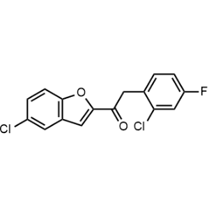 2-(2-Chloro-4-fluorophenyl)-1-(5-chlorobenzofuran-2-yl)ethan-1-one|CS-1027107