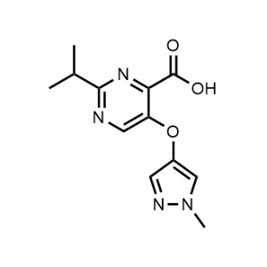 2-Isopropyl-5-((1-methyl-1H-pyrazol-4-yl)oxy)pyrimidine-4-carboxylic acid|CS-1027206