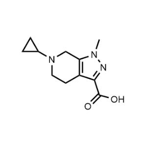 6-Cyclopropyl-1-methyl-4,5,6,7-tetrahydro-1H-pyrazolo[3,4-c]pyridine-3-carboxylic acid|CS-1027926