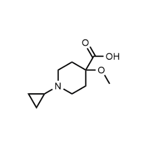 1-Cyclopropyl-4-methoxypiperidine-4-carboxylic acid|CS-1028220
