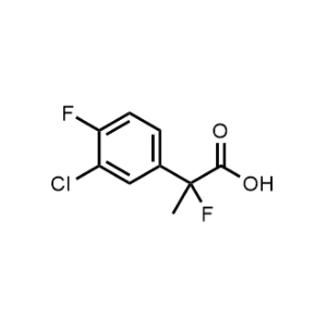 2-(3-Chloro-4-fluorophenyl)-2-fluoropropanoic acid|CS-1028674