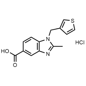 2-Methyl-1-(thiophen-3-ylmethyl)-1H-benzo[d]imidazole-5-carboxylic acid hydrochloride|CS-1029112