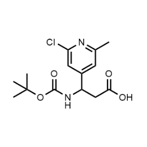 3-((Tert-butoxycarbonyl)amino)-3-(2-chloro-6-methylpyridin-4-yl)propanoic acid|CS-1030837