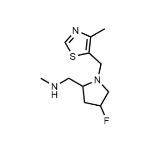 1-(4-Fluoro-1-((4-methylthiazol-5-yl)methyl)pyrrolidin-2-yl)-N-methylmethanamine|CS-1032990