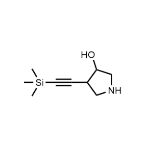 4-((Trimethylsilyl)ethynyl)pyrrolidin-3-ol|CS-1033683