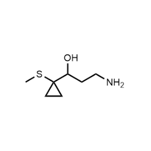 3-Amino-1-(1-(methylthio)cyclopropyl)propan-1-ol|CS-1034150