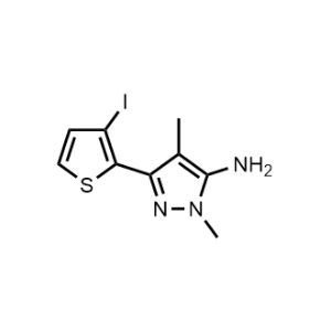 3-(3-Iodothiophen-2-yl)-1,4-dimethyl-1H-pyrazol-5-amine|CS-1034693
