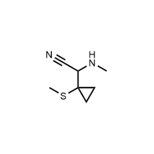 2-(Methylamino)-2-(1-(methylthio)cyclopropyl)acetonitrile|CS-1034828