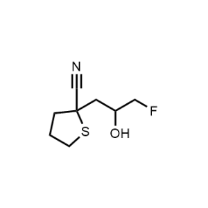 2-(3-Fluoro-2-hydroxypropyl)tetrahydrothiophene-2-carbonitrile|CS-1035011
