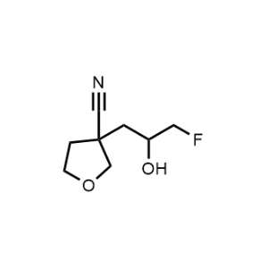 3-(3-Fluoro-2-hydroxypropyl)tetrahydrofuran-3-carbonitrile|CS-1035012