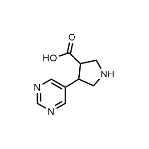 4-(Pyrimidin-5-yl)pyrrolidine-3-carboxylic acid|CS-1035244