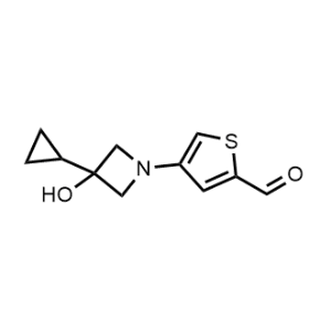 4-(3-Cyclopropyl-3-hydroxyazetidin-1-yl)thiophene-2-carbaldehyde|CS-1035528