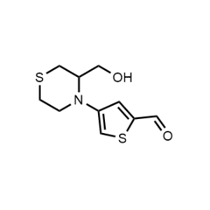 4-(3-(Hydroxymethyl)thiomorpholino)thiophene-2-carbaldehyde|CS-1035748