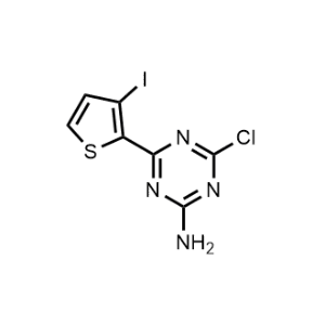 4-Chloro-6-(3-iodothiophen-2-yl)-1,3,5-triazin-2-amine|CS-1036022